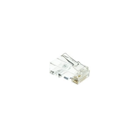 Cable Wholesale Cat6 Crimp Connectors for Solid Cable w/ staggered guides, POE Compliant, 100 pieces 31X8-080HD